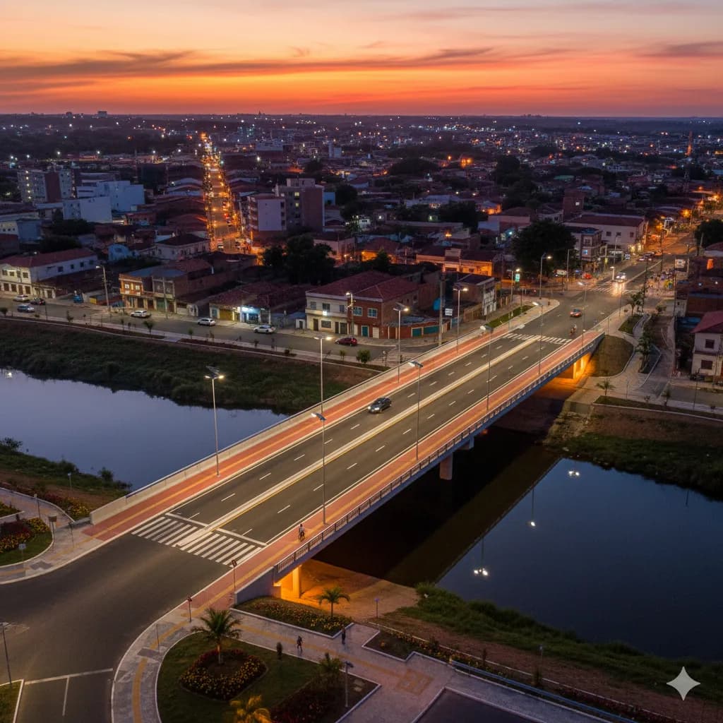 Vista do projeto Construção de Travessia de Veículos e Pedestres executado pela WJX Construções em Guarabira, PB no ano de 2024