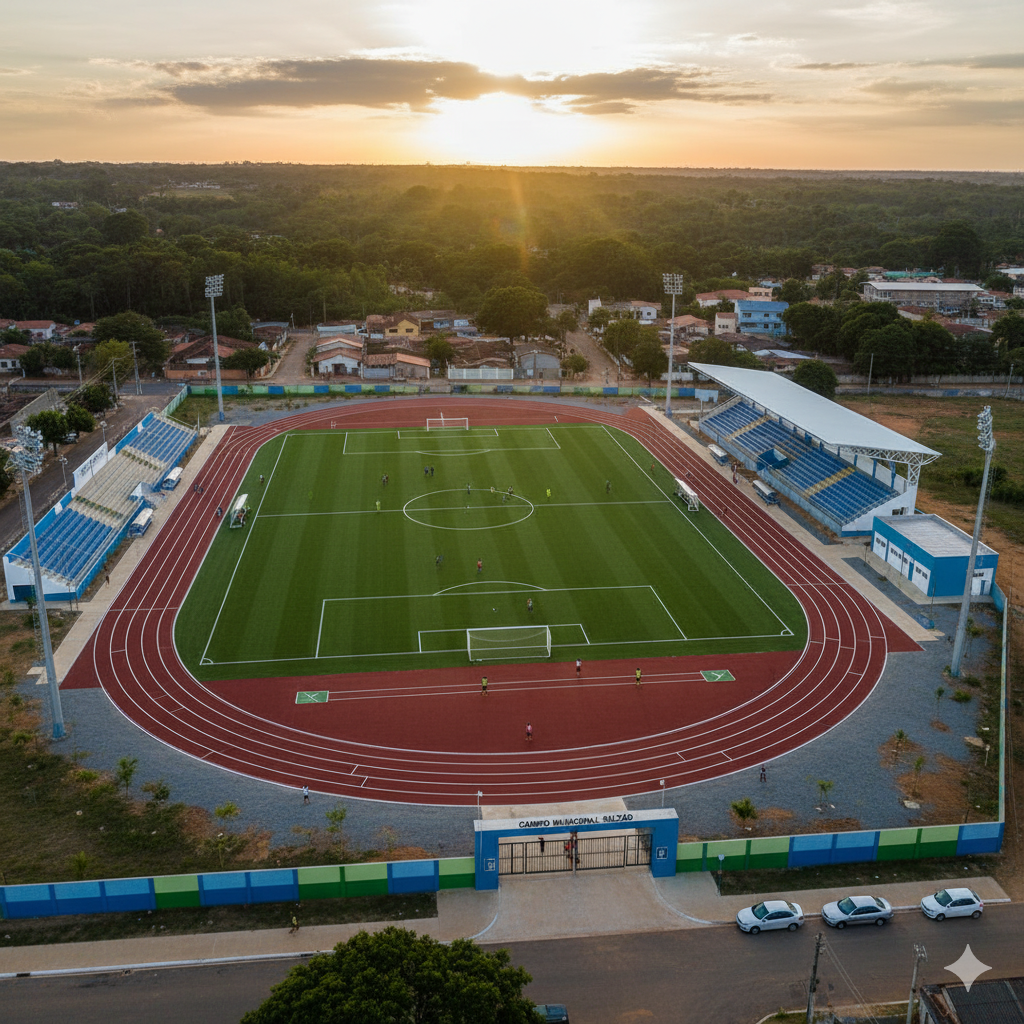 Vista do projeto Reforma e Ampliação do Campo Municipal Silzão executado pela WJX Construções em Areia, PB no ano de 2024